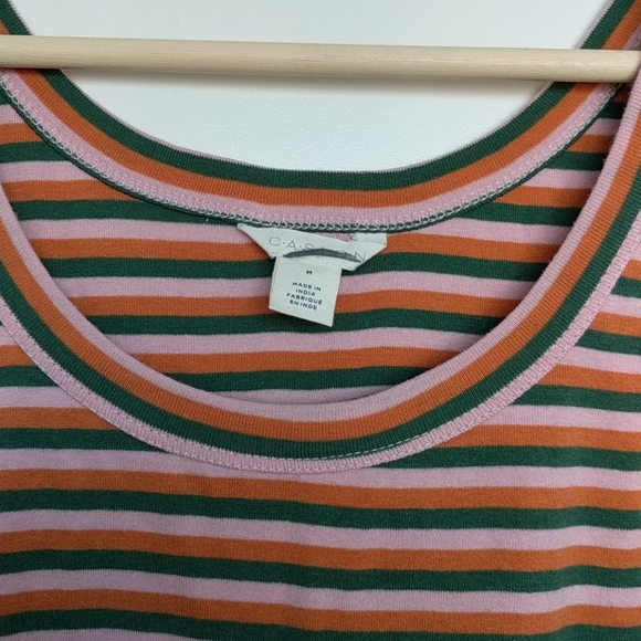 Caslon Ribbed Striped Tank Top SZ M - Picture 5 of 8